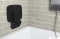 SAPHO - SAAP BLACK - Felhajtható zuhanyülőke, 35x32,8cm - Matt fekete - Edzett műanyag