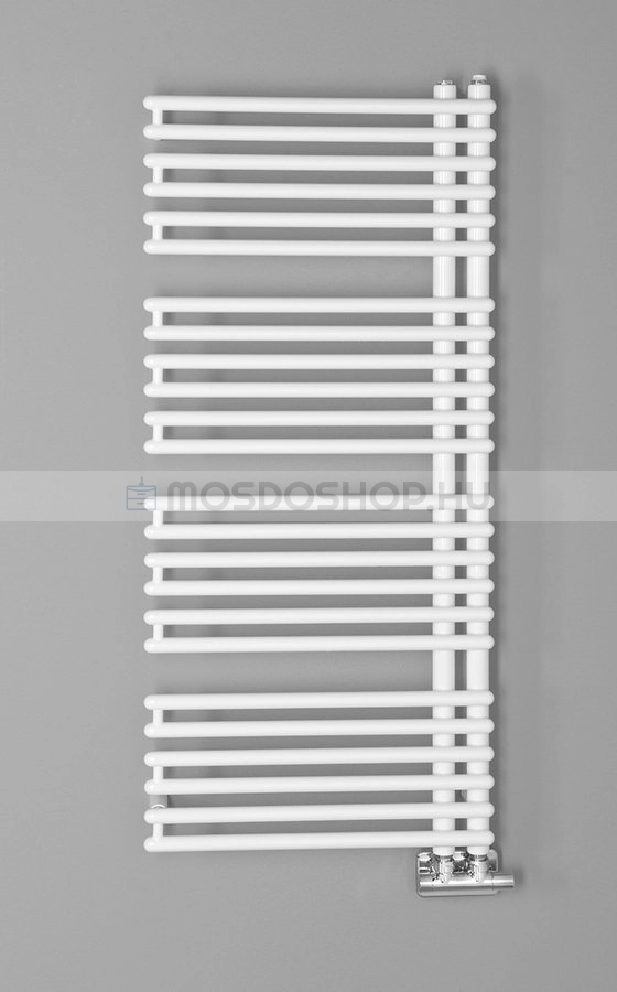 AQUALINE TUBINI Fürdőszobai radiátor törölközőszárítós radiátor 529W 49 6x112 6cm - Fehér - Acél - Törölközőszárítós radiátor