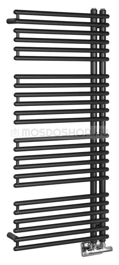 AQUALINE TUBINI Fürdőszobai radiátor törölközőszárítós radiátor 529W 49 6x112 6cm Antra - Antracit - Acél - Törölközőszárítós radiátor