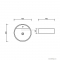 DIPLON - OSLO - Mosdó, mosdókagyló D49x14,5cm - Kerámia - Pultra, bútorra szerelhető (WB7209)
