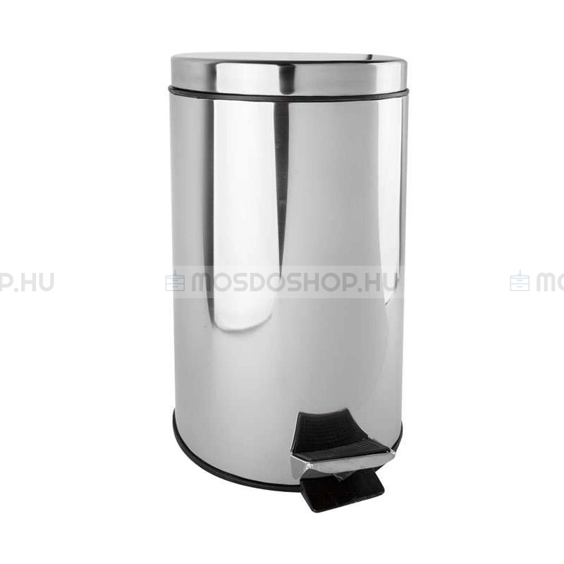 DIPLON Fürdőszobai szemetes kuka, 12L, pedálos - Krómozott fém (SL7802-12L)