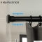 DIPLON - Zuhanyfüggöny tartó rúd - Állítható méret 110-200cm - Fehér fém (CNT7302WH-110)