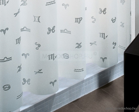 GEDY - ZODIAC - PVC zuhanyfüggöny függönykarikával - 120x200 cm