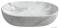 SAPHO - DALMA - Kerámia mosdó, fehér márvány hatású, 59x42x14cm - Pultra, bútorra ültethető (MM417)