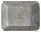 SAPHO - DALMA - Kerámia mosdó, szürke márvány hatású, 48x38x13cm - Pultra, bútorra ültethető (MM513)