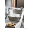 SAPHO - DALMA - Kerámia mosdó, szürke márvány hatású, 48x38x13cm - Pultra, bútorra ültethető (MM513)