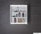 SAPHO - BATU - Fürdőszobai tükrös szekrény LED világítással, 60x71x15cm, dupla ajtóval - Fehér MDF