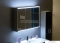 SAPHO - BATU - Fürdőszobai tükrös szekrény LED világítással, 100x71x16cm, 3 nyílóajtóval - Fehér MDF