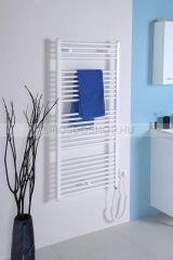 AQUALINE DIRECT E Elektromos fürdőszobai radiátor fűtőpatronnal 45x96cm 300W egyenes - Fehér - Acél - Törölközőszárítós elektromos radiátor