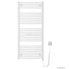 AQUALINE - ORBIT-E - Elektromos fürdőszobai radiátor fűtőpatronnal, 60x132cm, 600W, íves - Fehér