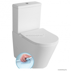 SAPHO - PACO RIMLESS - Kombi WC (monoblokkos) - Alsó-hátsó kifolyású, ülőke nélkül - Kerámia