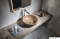 SAPHO - PRIORI - Kerámia mosdó, mosdótál - D41X15cm - Barna, kék, mintás - Pultra, bútorra ültethető (PI023)