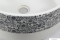 SAPHO - PRIORI - Kerámia mosdó, mosdótál, D41x15cm - Fehér, kék virágmintás - Pultra, bútorra ültethető (PI027)