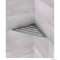 SAPHO - Fürdőszobai sarokpolc 17,8x17,8cm - Lyukacsos - Krómozott műanyag