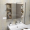 SAPHO - RIWA - Fürdőszobai függesztett, 2 oldalról nyitott polcos tároló szekrény, 20x70x15cm - Rusztikus fenyő