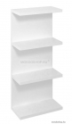 SAPHO - RIWA - Fürdőszobai függesztett, 3 oldalról nyitott polcos tároló szekrény, 30x70x15cm - Fényes fehér