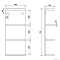 SAPHO - RIWA - Fürdőszobai függesztett, 3 oldalról nyitott polcos tároló szekrény, 30x70x15cm - Fényes fehér