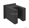 SAPHO - Zuhanyfej tartó - Fix, falra szerelhető, szögletes - Matt fekete (SD615)