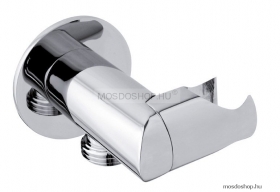 SAPHO - Zuhanyfej tartó gégecső csatlakozóval - Állítható, falra szerelhető - Krómozott (SG201)
