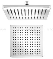 SAPHO Esőztető fejzuhany 21,6x21,6cm, szögletes, zuhanykar nélkül - Krómozott műanyag (SK816)