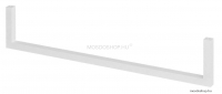 SAPHO - AVICE - Törölközőtartó, pult aljára szerelhető, 45x9,5cm - Matt fehér acél