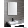 AQUALINE - VEGA - Fürdőszobai tükrös pipereszekrény, 40x70cm, jobbos ajtóval - Selyemfényű fehér MDF