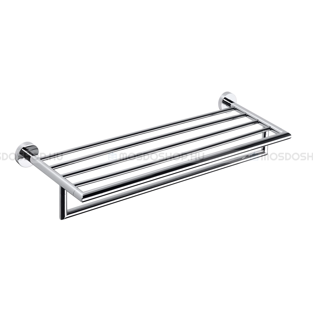 BEMETA OMEGA - Fali törölközőtartó polc 6 db tartórúddal, 55cm - Krómozott réz (XR421)