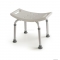 GEDY - FRIEND - Fürdőszobai szék - Állítható magasságú - Fehér ülőkével, alumínium lábakkal