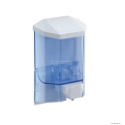 GEDY - SNAPPER - Fali folyékony szappan adagoló, 450ml, közületi, nyomógombos - Fehér, kék műanyag