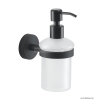 GEDY - EROS - Fali folyékony szappan adagoló - Opálüveg, matt fekete rozsdamentes acél