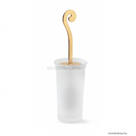 GEDY - SISSI - Álló WC kefe tartó - Opálüveg, arany színű réz