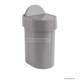 GEDY - JUNIOR - Fürdőszobai szemeteskuka, hulladékgyűjtő, 4,8L, billenőfedéllel - Szürke műanyag