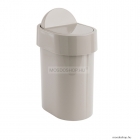 GEDY - JUNIOR - Fürdőszobai szemeteskuka, hulladékgyűjtő, 4,8L, billenőfedéllel - Világosszürke műanyag