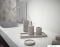 GEDY - GIUNONE - Álló WC kefe tartó - Szürke beton, fényes fém (4133-08)