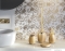 GEDY - ASTRID - Álló WC kefe tartó - Arany színű kerámia, fém
