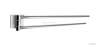 GEDY - FUJI - Lengő dupla törölközőtartó, mozgatható karokkal - Polírozott rozsdamentes acél