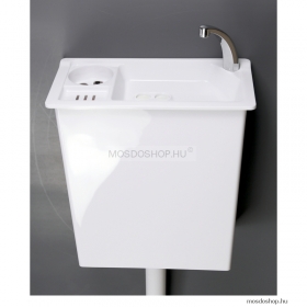 ECOSYSBOX - SQUARE WC tartály kézmosóval, baloldali bekötéssel (Kombi WC tartály és kézmosó)