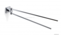 GEDY - OLIMPO - Lengő dupla törölközőtartó, mozgatható karokkal - Polírozott rozsdamentes acél