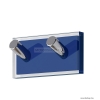 GEDY - RAINBOW - Fürdőszobai fali fogas dupla akasztóval - Áttetsző kék műgyanta