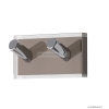 GEDY - RAINBOW - Fürdőszobai fali fogas dupla akasztóval - Áttetsző tortora színű műgyanta
