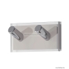 GEDY - RAINBOW - Fürdőszobai fali fogas dupla akasztóval - Áttetsző világosszürke műgyanta
