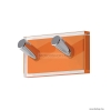 GEDY - RAINBOW - Fürdőszobai fali fogas dupla akasztóval - Áttetsző narancssárga műgyanta