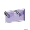 GEDY - RAINBOW - Fürdőszobai fali fogas dupla akasztóval - Áttetsző lila műgyanta