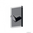 GEDY - RAINBOW - Fürdőszobai fali fogas 1 akasztóval - Áttetsző fekete műgyanta