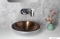 SAPHO - MURANO WENGE - Üvegmosdó, mosdótál D40x14cm - Barna színű - Pultra, bútorra ültethető
