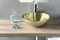SAPHO - MURANO SOFT BROWN - Üvegmosdó, mosdótál D40x14cm - Arany színű - Pultra, bútorra ültethető