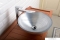 SAPHO - MURANO SILVER - Üvegmosdó, mosdótál D40x14cm - Ezüst színű - Pultra, bútorra ültethető