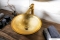SAPHO - MURANO BLACK-GOLD - Üvegmosdó, mosdótál D40x14cm - Arany és fekete színű - Pultra, bútorra ültethető
