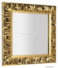 SAPHO - ZEEGRAS - Fürdőszobai fali tükör, 90x90cm, arany színű fa kerettel