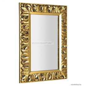 SAPHO - ZEEGRAS - Fürdőszobai fali tükör, 70x100cm, arany színű fa kerettel
